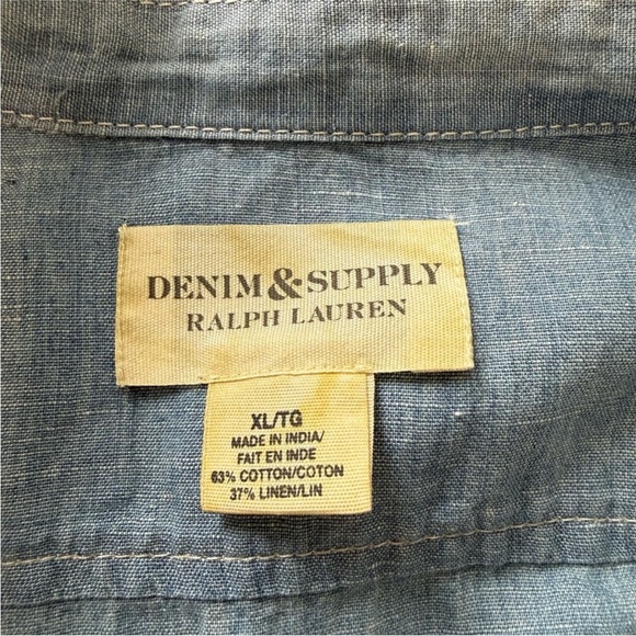 Denim & Supply Ralph Lauren Pintuck Chambray Mini Dress NWOT - Picture 2 of 8